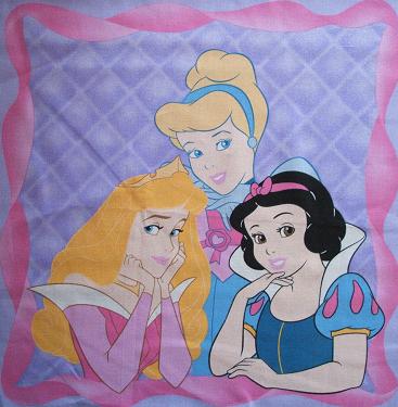 Disney "Princesses" Pillow / Cushion Panel - 3 Princesses - Click Image to Close